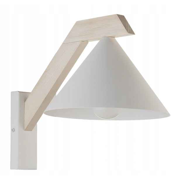 Sigma Lighting nástěnné svítidlo deco bílo-dřevěné 1xE27 15W