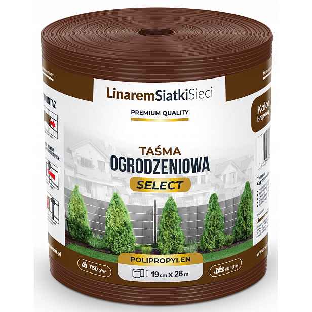 Stínící Panelové Pásy Premium 1,2 mm Polypropylen 19x26 m Na Oplocení Hnědá