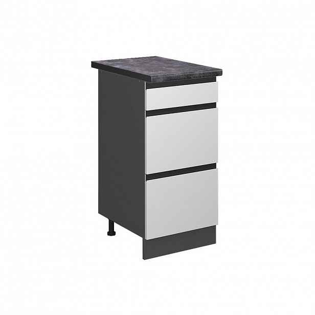Vicco SPODNÍ SKŘÍŇKA KUCHYŇSKÉ LINKY R-Line Bílá 40 cm se zásuvkami, PD Antracit