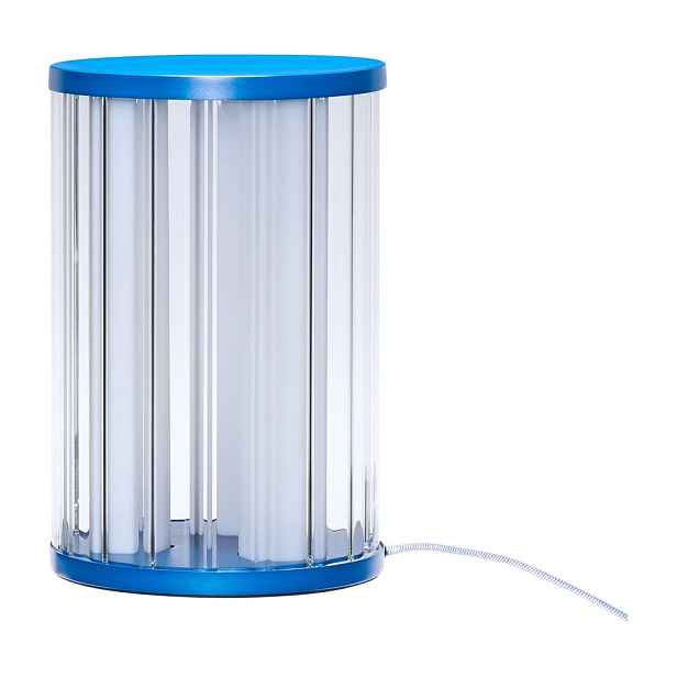 Modrá skleněná LED stmívatelná stolní lampa (výška 30 cm) Aru – Hübsch