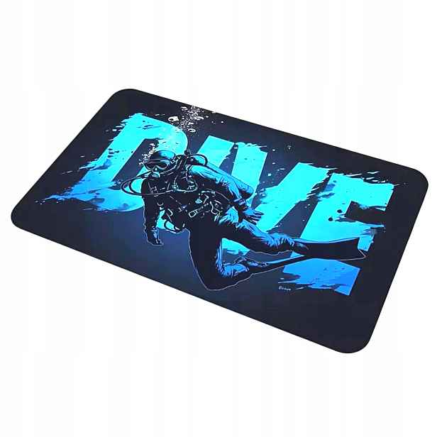 Podložka Dive protiskluzová s potápěčem modrá 50x80 cm dárek pro potápěče