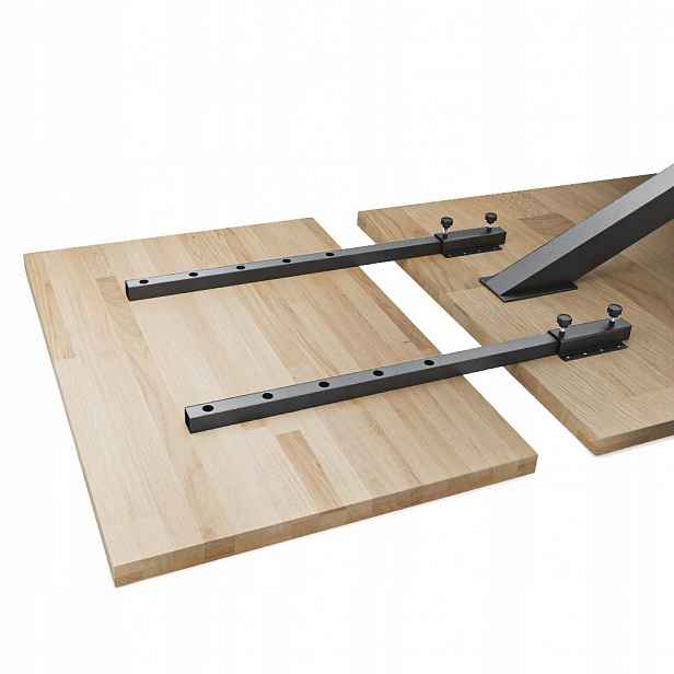 Přistýlky Na Stůl Kovové Prodloužení Vodítka 70 CM Komplet 2 Ks Černé