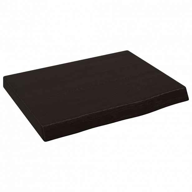 vidaXL Koupelnová deska tmavě hnědá 40x30x(2-4) cm ošetřený masiv