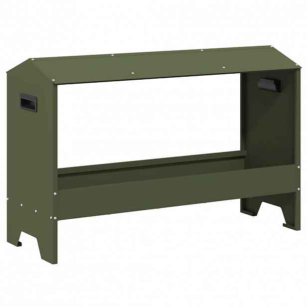 vidaXL Krmný žlab pro kuře Olivově zelená 81 x 32 x 53,5 cm