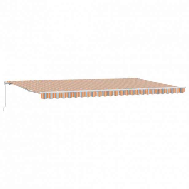 vidaXL Stahovací markýza Vícebarevný 600 × 300 cm Polyester a hliník