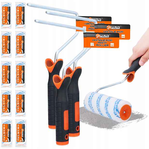 10x Malířský váleček 18 cm Barvy laku absorpčních lepidel Univerzální 3x Rýha H0