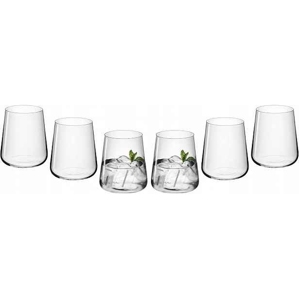 Gerlach 1760 Sada 6 Sklenic Modern 430 ML Voda Nápoje Dezerty Sklo