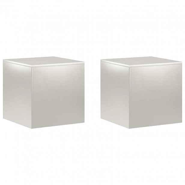 vidaXL Stojan na rostliny 2 pcs Stříbrná 40 x 40 x 40 cm Ocel