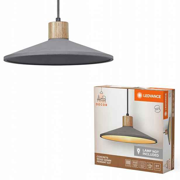 Závěsné Stropní Svítidlo Dekorativní E27 Převis Šedá Hnědá Beton Decor