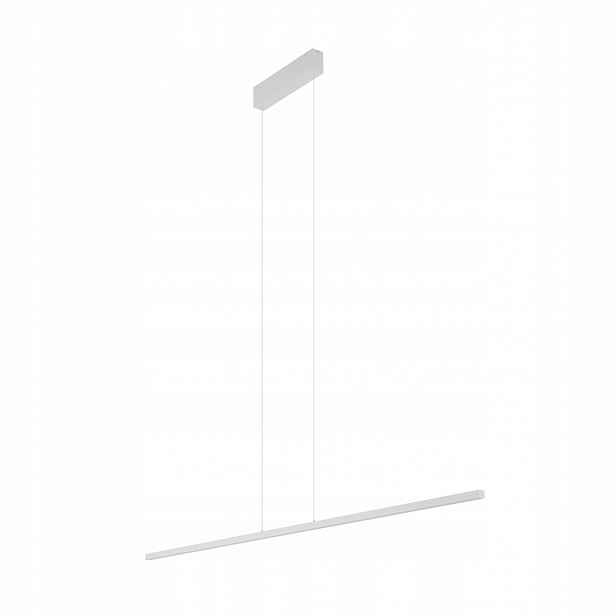 Bílá závěsná lampa Bar Led s teplým leskem nad stolem Nowodvorski