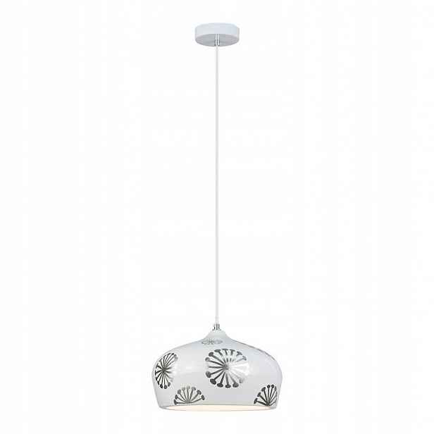 Dekorativní bílá závěsná lampa do kuchyně nad stůl