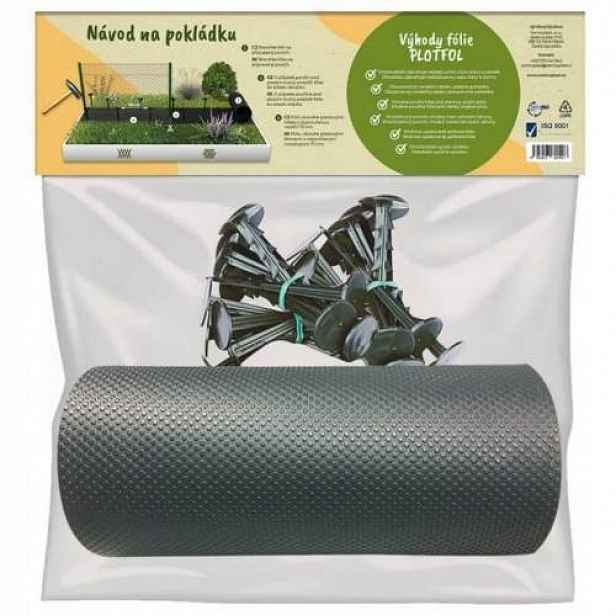 Fólie Ldpe 1,4 x 10 m, š. 25 cm, 20 ks hřebíků, odl. nůž, Plotfol