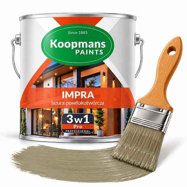 Lazura na dřevo Koopmans Impra 3v1 142 polní šalvěj 2.5 l