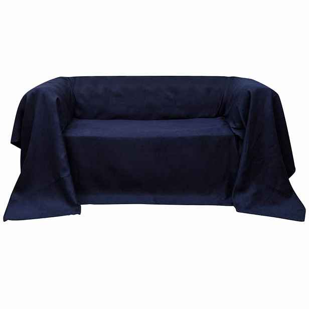 vidaXL Mikrosemišový potah na pohovku, námořnická modř 270 x 350 cm