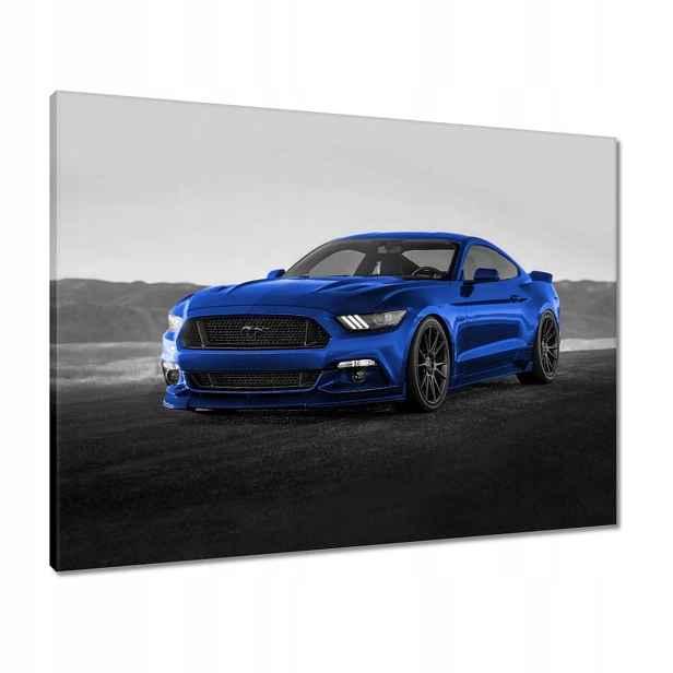 Obrazy 80x60 Modrý Ford Mustang