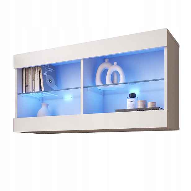 komodee Tivoli Závěsná vitrína Horizontal Bílá Modrá Led