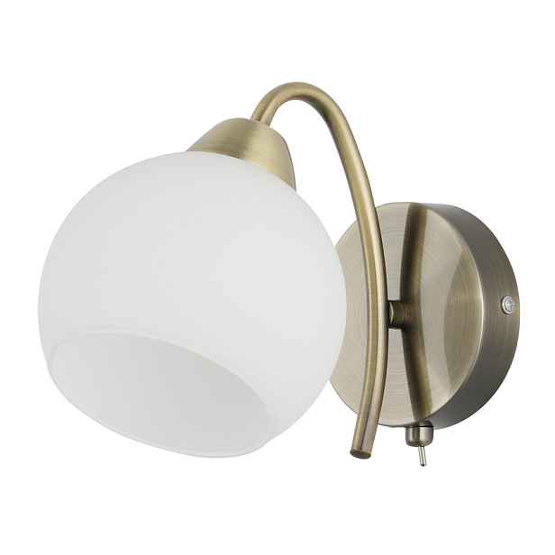 Nástěnná lampa NESTOR Patina 1x40W E27 bílé stínidlo