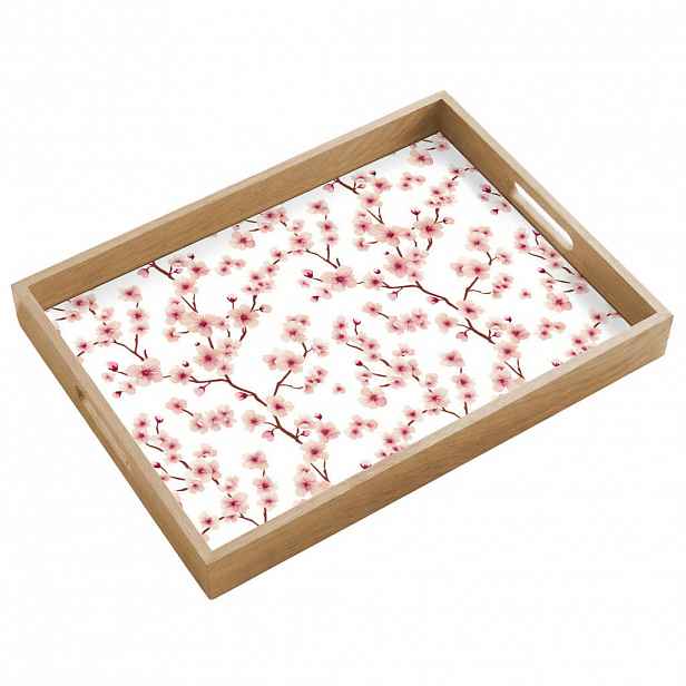 OnlyWow SERVÍROVACÍ PODNOS Třešňový květ - větve - růžová 50x35 cm