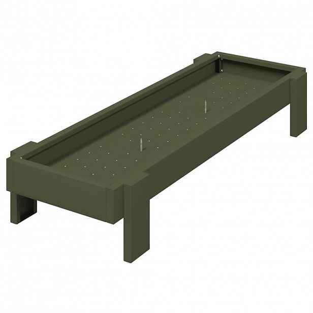 vidaXL Krmný žlab pro kuře Olivově zelená 80 x 28 x 13.5 cm