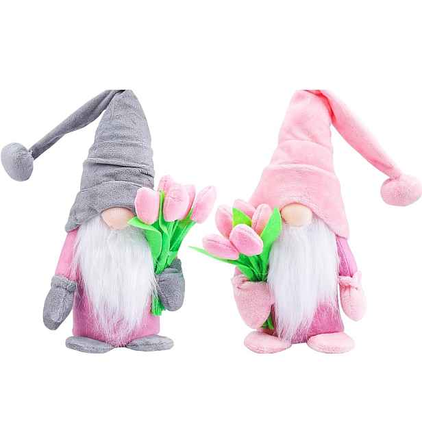 2 x Skřítek Ogorodový – Dekorace Léto Talisman Ruční Práce 37 CM