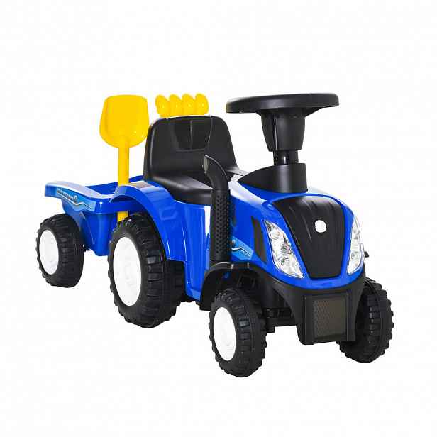 HOMCOM DĚTSKÉ ŠLAPACÍ AUTO, modré/žluté, PP + kov