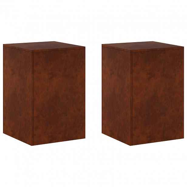 vidaXL Stojan na rostliny 2 pcs Rezavá 40 x 40 x 60 cm