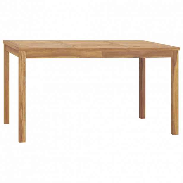 vidaXL Zahradní jídelní stůl 140 x 80 x 77 cm masivní teakové dřevo
