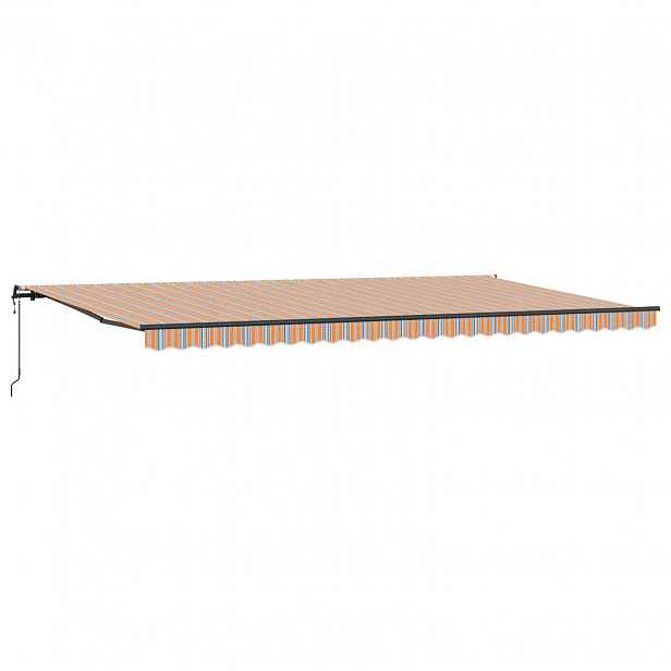 vidaXL Stahovací markýza Vícebarevný 600 × 300 cm Látka a hliník