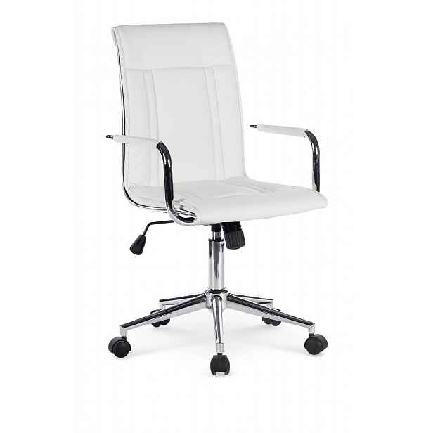 Kancelářská židle PORTO 2 eko kůže bílá Halmar - 44 cm