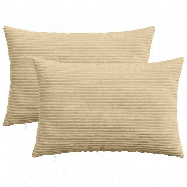 vidaXL Povlak na polštář 2 pcs HEERLEN Zelenošedá 50 x 70 cm manšestr