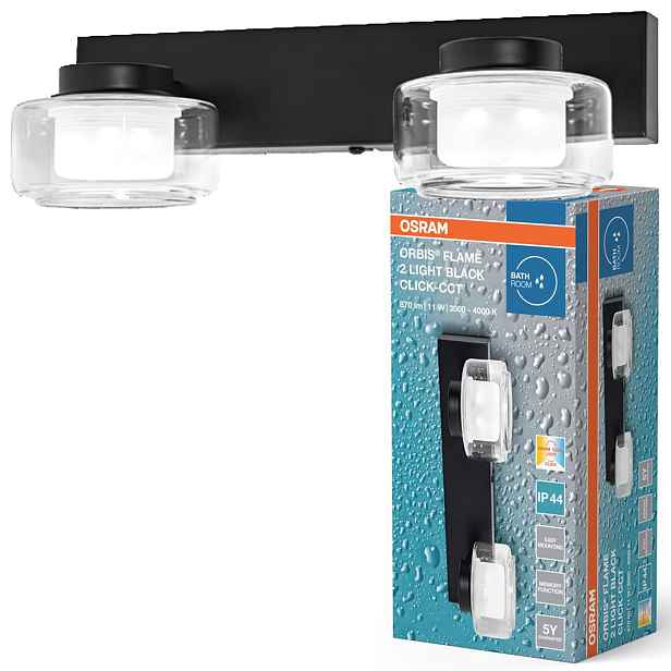 Koupelnové Led nástěnné svítidlo Bodová lampa 11W Cct 700lm IP44 Osram