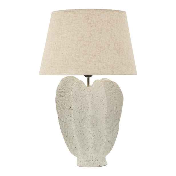 Krémová stolní lampa s textilním stínidlem (výška 63 cm) Ester – Mauro Ferretti