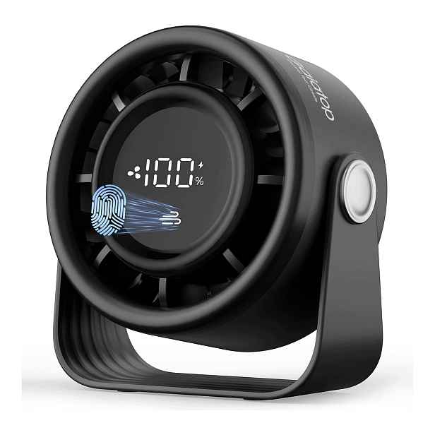 Stolní ventilátor Usb akumulátorový bezdrátový, tichý, 5 stupňů