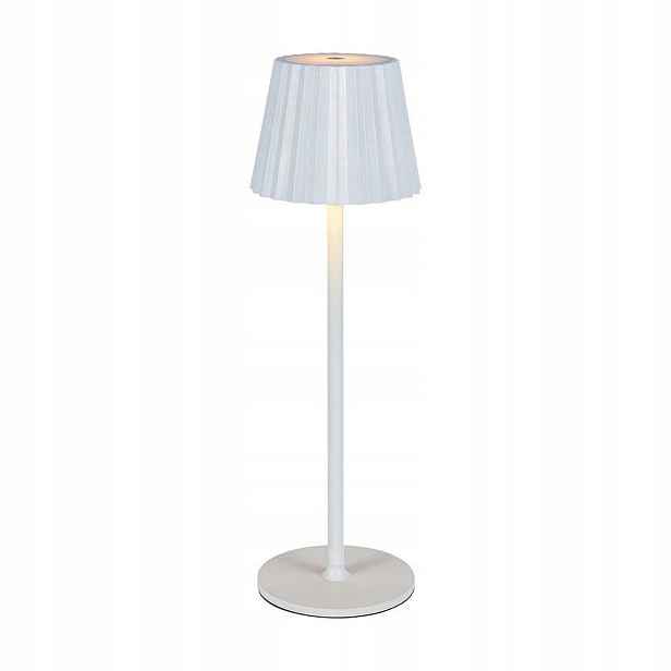 V-tac Stolní noční lampička 4W Led 37cm nabíjení Usb, stmívatelná, bílá