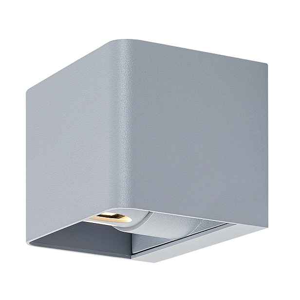 Venkovní nástěnné Led svítidlo popelavé čtvercové 3000K 10W IP54 Rabalux