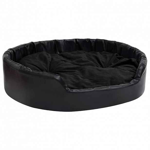 vidaXL Pelíšek pro psy černý 99 x 89 x 21 cm plyš a umělá kůže