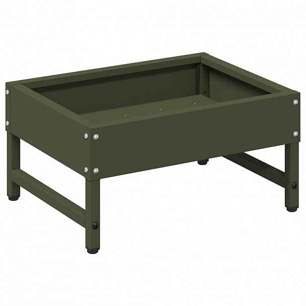 vidaXL Zásobník pro ptáky Olivově zelená 80 x 28 x 13.5 cm