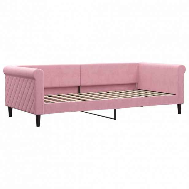 vidaXL Válenda růžová 90 x 200 cm samet