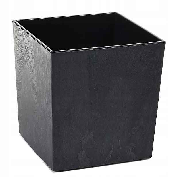 HowHomely Květináč Flore 25x25 cm černý beton