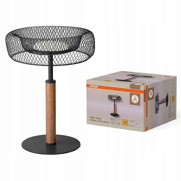 Dekorativní stolní lampa 10W 640lm 3000K 110° Černá Decor Mesh Osram