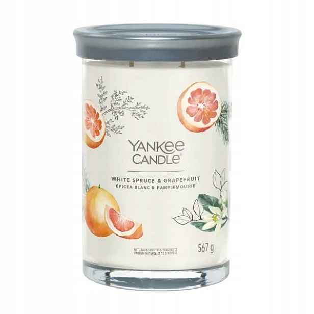 Vonná svíčka sójová White Spruce & Grapefruit Yankee Candle velká 576 g