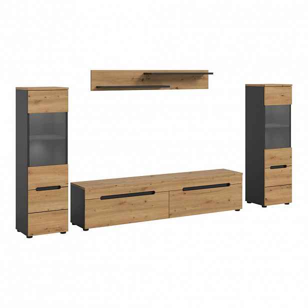 Livetastic OBÝVACÍ STĚNA dub artisan