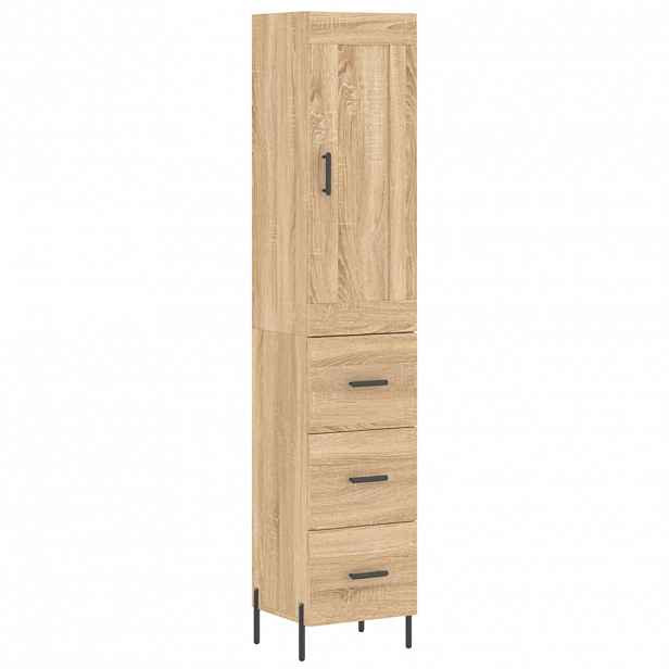vidaXL Skříň highboard dub sonoma 34,5 x 34 x 180 cm kompozitní dřevo
