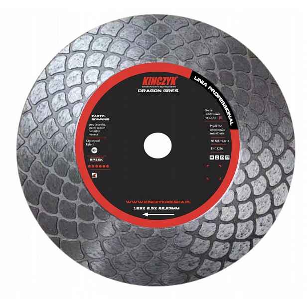 Diamantový Kotouč 125x2,5x22,23MM Dragon Kińyk