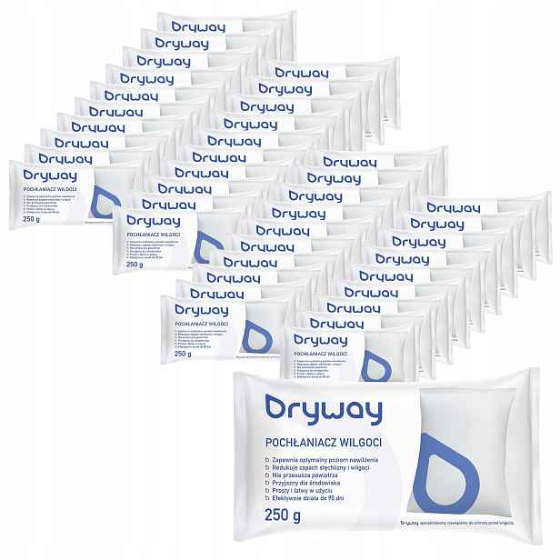 Náplň 250 g do pohlcovače vlhkosti Dryway – výkonný odvlhčovač vzduchu 40 x