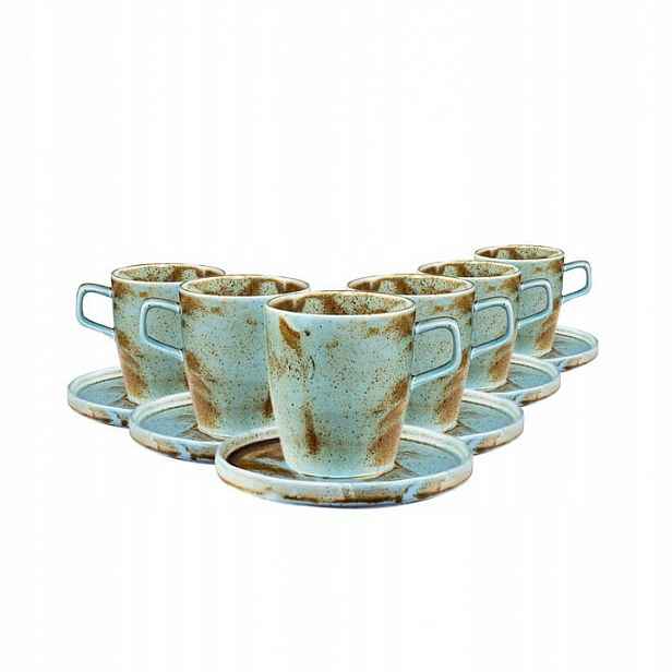 Sada Brassi Šálky na kávu 250 ml s podšálky Verlo 6 Ks. Porcelán