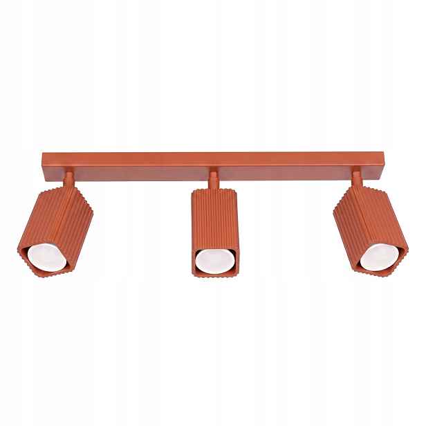 Sollux Lighting stropní svítidlo Rayo lišta 45 cm 3xGU10 10W okrová červená