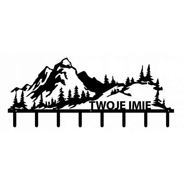 Věšák držák na oblečení medaile háček Jméno vlastní nápis logo