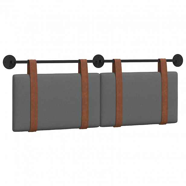 vidaXL Závěsná čelní deska Tmavě šedá 130 x 55 x 5 cm Antický PU