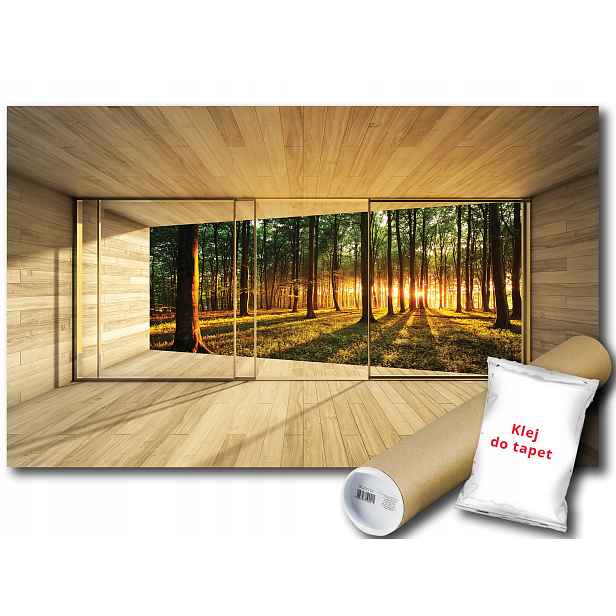 Fototapeta Okno Les Západ 18B Fxl 208x146 F3307